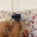 American Eagle  AE Pink & Purple Floral Ruched Crop Top Photo 2