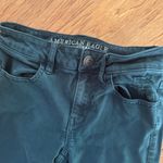 American Eagle  Jegging Jeans Women’s 0 Dark Teal Green Distressed Super Stretch Photo 2