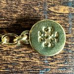 Tory Burch New Black Enamel Circle Logo Bracelet with Tag Photo 4