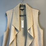 Madison & Lola Vest Faux Suede Cream Faux Shearling Vest w/ Open Front Sz 2X NWT Photo 2