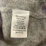 Something Navy  Floral Ruffle Sweater Photo 1