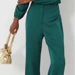 Tuckernuck  Rainforest Green Adah Satin Blouse & Erin Pants - Sz L ❤️🎀 Photo 0