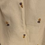 White Stag Pineapple embroidered Capri pants khakis 10 high waist flat front EUC Photo 8