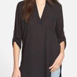 All in Favor  Black V-Neck Tunic Photo 0