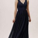 Anthropologie BHLDN Hitherto x  Fleur Dress, size 10, navy blue tulle and lace Photo 3