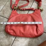 Coach Genuine Kristin Leather Purse - Coral Pink - Luxe Gold Hardware DUST BAG Photo 7