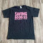 Gildan  Breast Cancer Awareness T-shirt Black & Pink Medium Photo 0