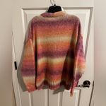 Sonoma SO New Slouchy Button Front Cardigan Pink Ombre Oversized Large Photo 7