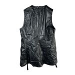 Proenza Schouler  White Label Drawstring Detail Faux Leather Top Size 4 Photo 2