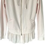 Venus Powder Pink Zip Up Hoodie with Ruffle Trim Photo 8