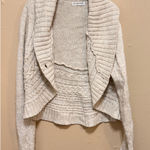 Aeropostale  Womens XL Tan Cable Knit Shawl Collar Cardigan Sweater Photo 0