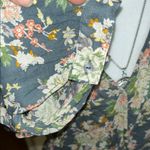 Lucky Brand  Floral Wrap Blouse - Gray and Cream Photo 3