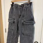 Simple Society Women's Gray Wide Leg Cargo Pants Photo 2