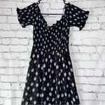 Blue Rain High Low Maxi Dress with Front Slit Smocked Top Sleeves Off Shoulder Photo 2