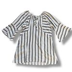 Blue Island  Striped Blue White Gold Swim Cover Up - Size Large Photo 1