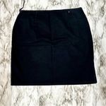 Tommy Hilfiger Women Sz 18 Dark Wash Denim Blue Jean Knee Length Side Zip Skirt Photo 2