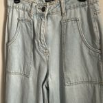 Nasty Gal Organic Collection 100% Cotton High Rise Wide Leg Denim Light Wash Photo 1