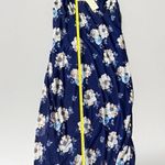 THIRTY THIRTY LA Slip Dress Womens L Antebellum Lace Trim Satin Floral Blue Size L Photo 8