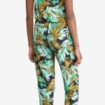Lauren Ralph Lauren LRL women's jungle palm beach cargo pocketed silky jumpsuit Green Size 0 Photo 1