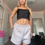 Brandy Melville  black silk lace trim coquette cami tank top  Photo 1