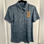 Nobull NWT  Women’s Lightweight Textured Polo - Small - Coastal Blue Camo Photo 1