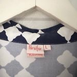 Tuckernuck Persifor Navy Blue White Diamond Geo Winpenny Shirt Dress Large Photo 4