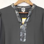 Anne Klein  Sheer Top Blouse Womens Small Minimal Corporate Goth Urban Femme Photo 1