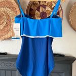 Coco reef Blue  swim contours NEW Agate Ruffle One Piece Swimsuit 36c/12 Photo 4
