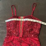 Women’s Red Mermaid Fit Prom Party Dress Sparkly Sequins LaceUpBack Size 2 *READ Photo 10