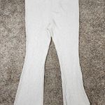 H&M Women's XXL Oatmeal Light Beige Flared Ribbed Knit Pull On Lounge Pants Photo 1