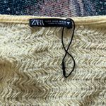 ZARA  Yellow Textured Knit Tie Front Cardigan Women’s Small Short Sleeve Crop Y2K Photo 12