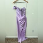 NWT Sau Lee Brandi Long Gown Women’s Dress in Pale Lavender Size 2 flaw Purple Photo 4