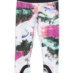 Lululemon size 8 Run inspire crop II leggings luxtreme white pink splatter mesh Photo 11