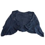 Lucky Brand  Kimono Womens X Small Small Blue Embroidered Cardigan Tie Front Boho Photo 2