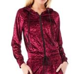 Emma & Sam LF  Crushed Velvet Full ZIP Hooded Sweatshirt XS NWT Photo 0