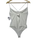 Abercrombie & Fitch NEW  Soft AF Drapey White Sleeveless Tank Bodysuit Top Size M Photo 1