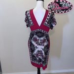 Cristina Love patterned v-neck v-back midi dress Photo 3