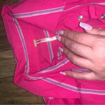 Free People  hot pink high vibration shirt dress preppy striped boho summer nwot Photo 2