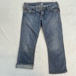 Silver Jeans  Women's Capri Blue Denim Jeans Low Rise Western Santorini Size 31 Photo 1