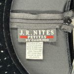 J.R. Nites by Caliendo Dress 4 Petite Black Velvet Maxi Beaded Goth Glam Vintage Size 4P Photo 5