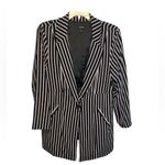 Torrid Studio Crepe Longline Blazer Fully Lined Stripped Sz 3 Photo 7