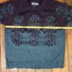 Aeropostale Vintage 90’s womens Maroon Gray Nordic Crewneck wool Sweater Photo 2