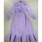 SheIn ‎ Prairie Dress Womens XS Lavender Cottage Flowy Lined Victorian Coquette Photo 15