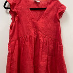 Andree by Unit Andree‎ by unit Medium fuchsia, eyelet, lined flowy cap sleeve babydoll blouse Photo 0