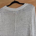 Kenar  Size Medium Tan Long Sleeve Crewneck Sweater with Gold Threading Photo 4