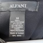 Alfani Shimmer Fit & Flare Cocktail Dress Black Gray Size 14 Knee Length Stretch Photo 3