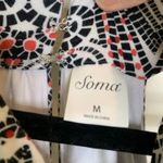 Soma Dress Stained Glass Pattern Ring Front Sz Medium Black Photo 6