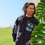 Disney Parks Stitch 626 Celebration Crew Sweatshirt Black Blue | Medium | NWT Photo 4