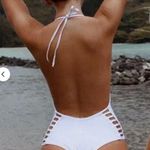 Vitamin A  Bianca Bodysuit Ecolux White One-Piece Swimsuit Womens Large Photo 0