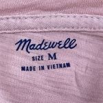 Madewell  Orange Peach Pastel V Neck Cotton Basic Pocket T Shirt Tee Top Size M Photo 3